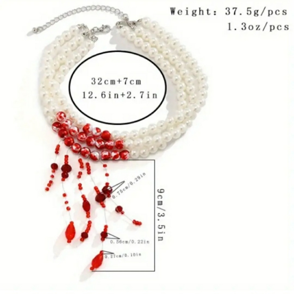 Gothic Vampire Choker Necklace - Picture 3 of 5